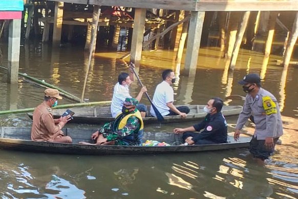 Kondisi banjir yang terjadi di Muba, Sumsel. (Istimewa/rmolsumsel.id)