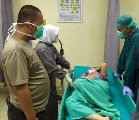 Rahmiati saat dirawat di RSUD Bari Palembang. (ist/rmolsumsel.id)