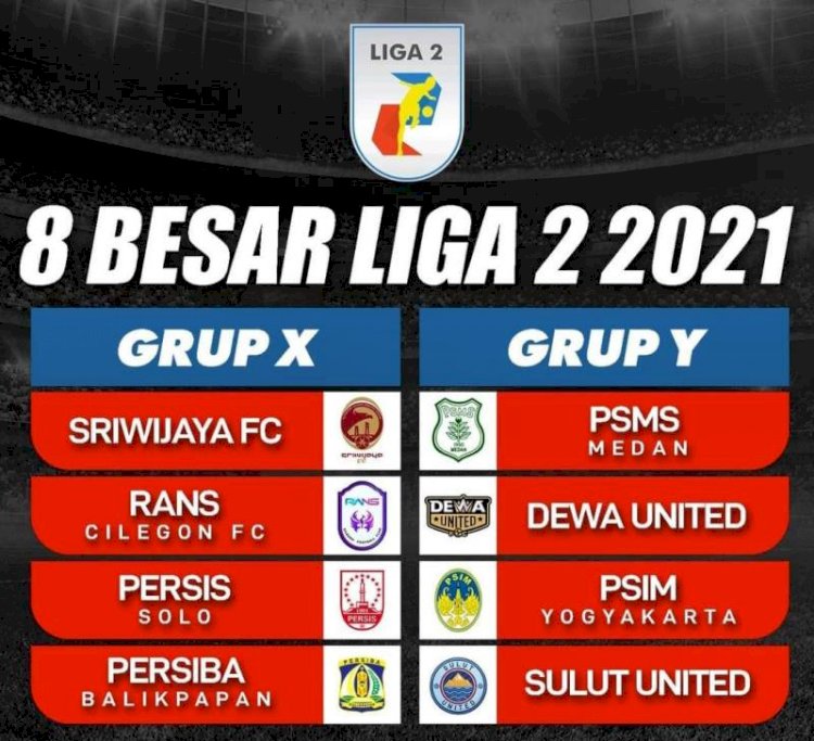 Bagan pembagian grup babak delapan besar Liga 2 Indonesia/net