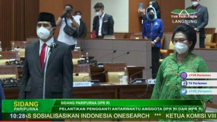 Irma Suryani Chaniago saat dilantik menjadi anggota DPR RI. (Istimewa/rmolsumsel.id)