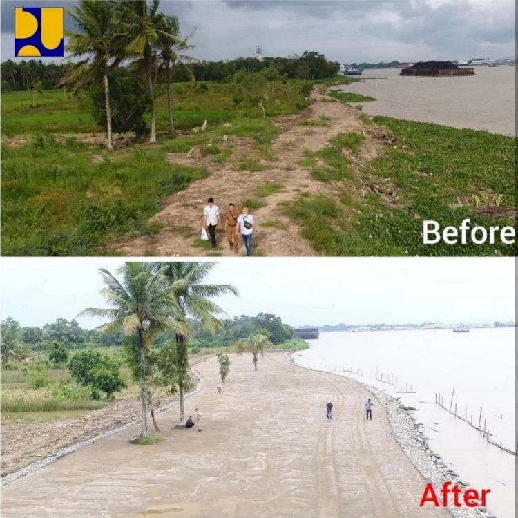 Pembangunan Brojong Pulau Kemaro. (Istimewa/rmolsumsel.id)