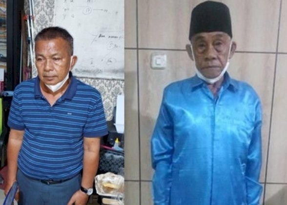 Dua tersangka mafia tanah di Kota Palembang Usman Goni dan Herman Togel keduanya ditangkap petugas dari Subdit II Harda Ditreskrimum Polda Sumatera Selatan (Sumsel) pimpinan Kasubdit II Harda AKBP Tri Martono.(ist/rmolsumsel.id)