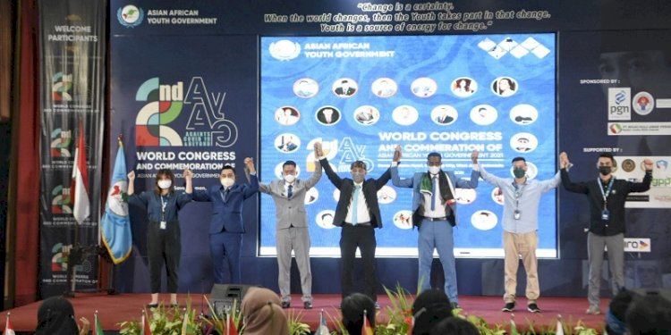 Pembukaan Kongres Pemuda Asia Afrika atau Asian African Youth Government (AAYG) 2021 di Hotel Savoy Homann, Bandung, Jawa Barat, Jumat (17/12)/Repro