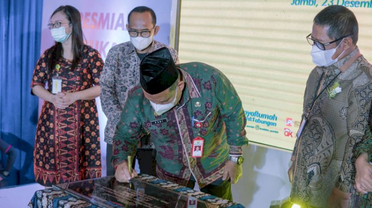 Peresmian pembukaan Kantor Cabang Syariah Jambi, di Kota Jambi, Kamis, 23 Desember 2021./Dok