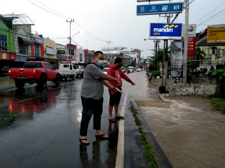 Lokasi tempat korban terjatuh dan terseret arus banjir. (Istimewa/rmolsumsel.id)