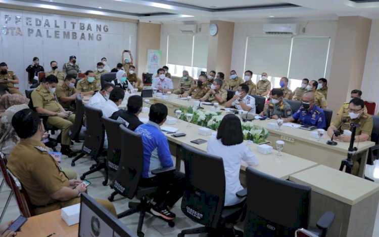 Rakor Pemkot Palembang dan BMKG di kantor Bappeda Litbang Palembang. (ist/kominfo/rmolsumsel)