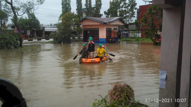 Banjir di Langsa/Foto: BPBA.