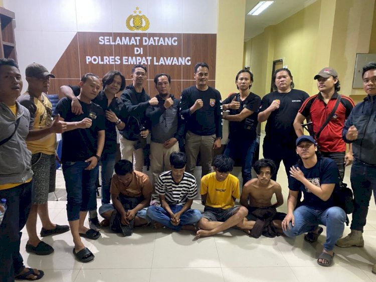 Tim Elang Satreskrim Polres Empat Lawang menangkap empat pelaku pemerkosaan. (Ist/rmolsumsel.id)