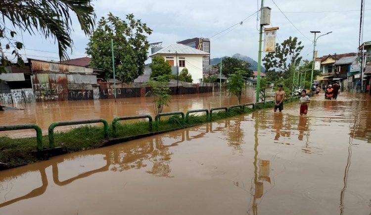 Banjir  melanda di kota Jayapura/ist