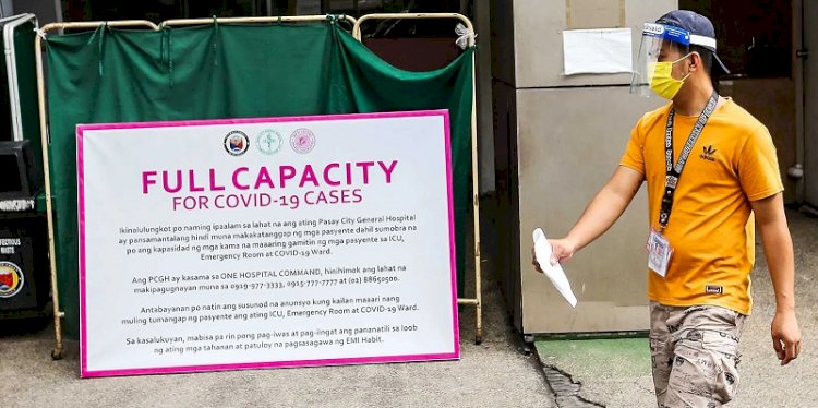  Pengumuman penuhnya keterisian bangsal di sebuah rumah sakit di Filipina/Net