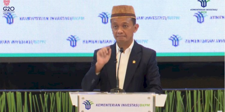 Menteri Investasi/Kepala Badan Koordinasi Penanaman Modal Bahlil Lahadalia. (ist/rmolsumsel.id)