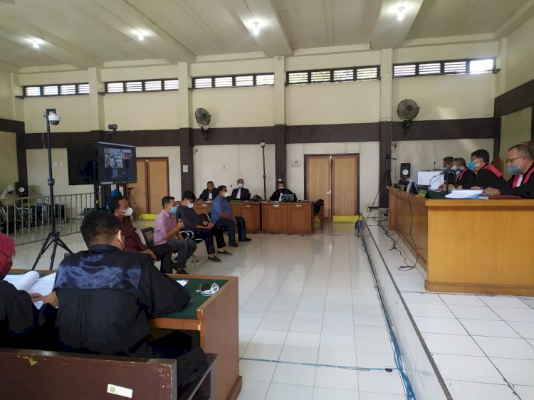 Sidang kasus dugaan tindak pidana korupsi atas terdakwa Suhandy di Pengadilan Tipikor Palembang, Kamis (13/1). (Yosep Indra Praja/Rmolsumsel.id). 
