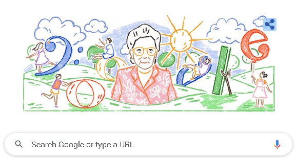 Tampilan Google Doodle hari ini mengenang sosok Sandiah atau lebih dikenal dengan Ibu Kasur. (Net/rmolsumsel.id)