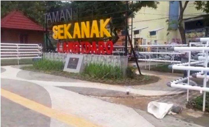 Taman Sekanak-Lambidaro yang belum diresmikan sudah menjadi sasaran pencurian dan perusakan orang yang tidak bertanggungjawab. (Net/rmolsumsel.id)