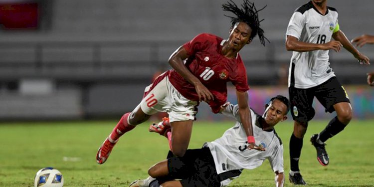 Ronaldo Kwateh saat tampil melawan Timur Leste di laga persahabatan FIFA Matchday. (Ist/Rmolsumsel.id). 