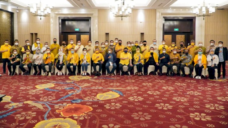 Acara Konsolidasi DPD I Partai Golkar di Hotel Tentrem, Semarang, Minggu (30/1)