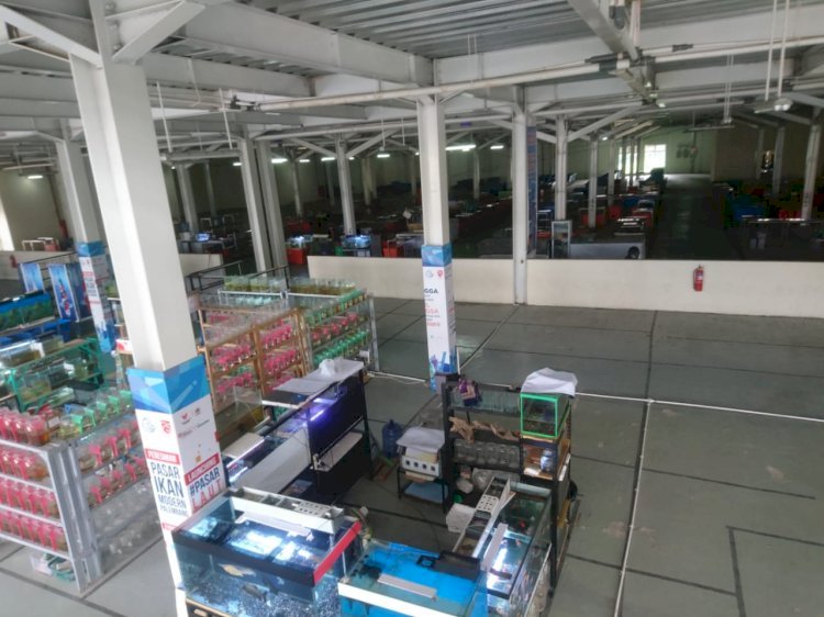 Kondisi Pasar Ikan Modern Palembang yang sepi. (dok/Rmolsumsel.id). 