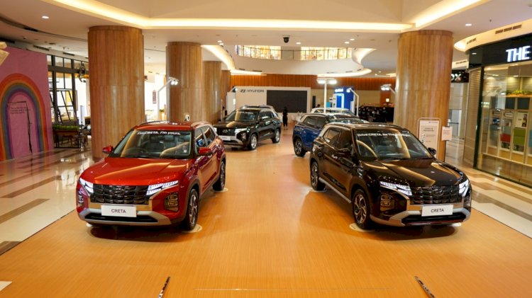 Hyundai CRETA yang dipamerkan di Palembang Icon Mall. (Istimewa/rmolsumsel.id)