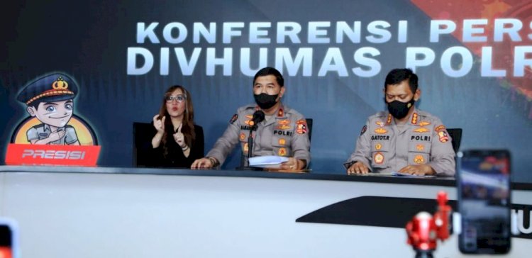 Karo Penmas Divisi Humas Polri Brigjen Ahmad Ramadhan menyampaikan keterangan pers. (Humas Polri/rmolsumsel.id)
