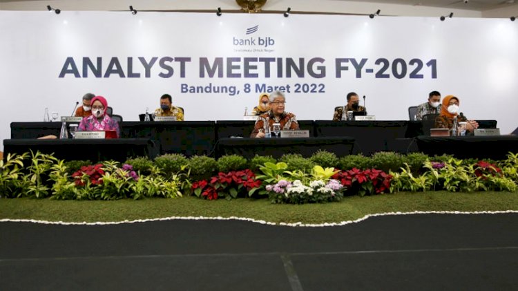 Analyst Meeting FY-2021 bank bjb di Bandung, Selasa (8/3)./Dok