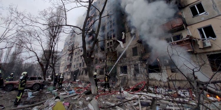 Gedung yang menjadi sasaran serangan konflik Rusia dan Ukraina/Ist