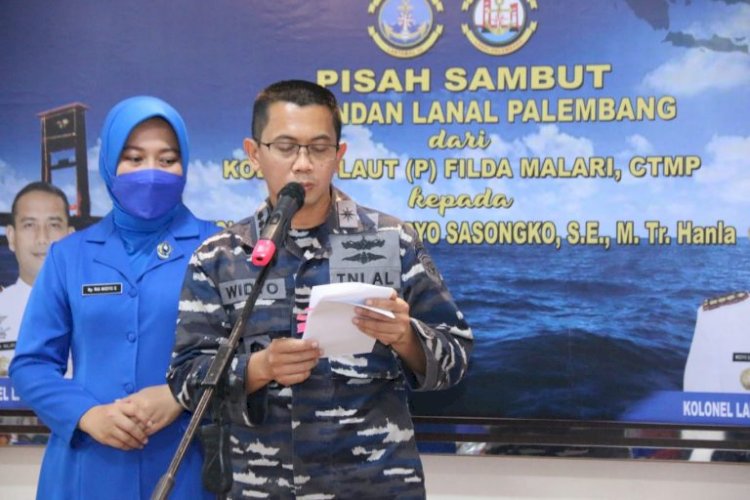 Kolonel Laut (P) Widyo Sasongko jabat Danlanal Palembang menggantikan Kolonel Laut (P) Filda Malari. (Ist/rmolsumsel.id)