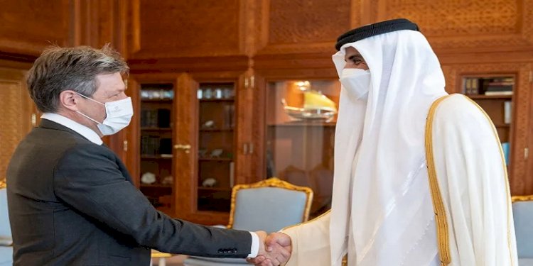 Emir Qatar, Sheikh Tamim bin Hamad Al Thani bertemu Habeck pada Minggu (20/3)/Net