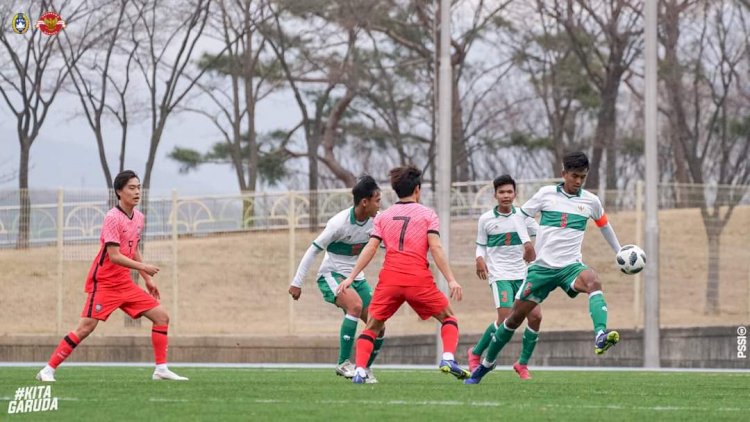 Timnas Indonesia U19 harus mengakui keunggulan Korea Selatan U19/Foto:PSSI