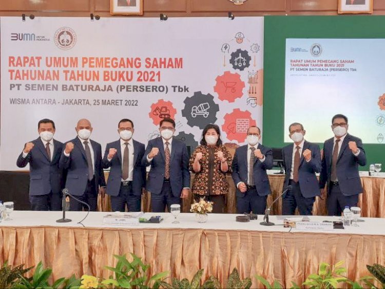 Foto bersama pengurus baru PT Semen Baturaja. (ist/rmolsumsel.id)