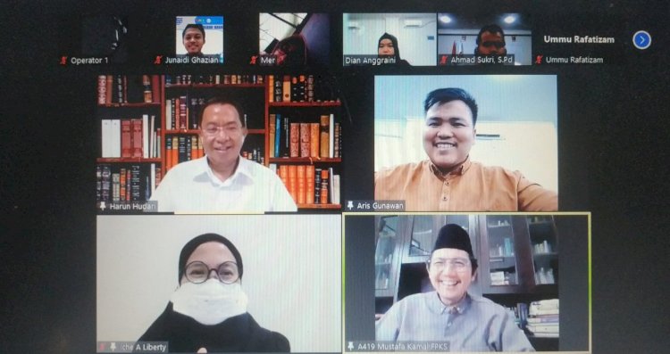 Tangkapan layar webinar pandemi Covid-19 yang diselenggarakan DPW PKS Sumsel. (Ist/rmolsumsel.id)