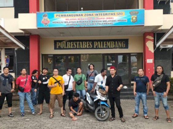 Pelaku spesialis curanmor di Palembang ditangkap polisi. (Ist/Rmolsumsel.id). 