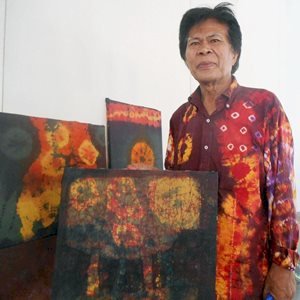 Pelukis kenamaan Sumsel Suharno Manap meninggal dunia Minggu (27/3). (Net/rmolsumsel.id)