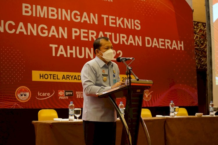 Kepala Kantor Wilayah Kementerian Hukum dan HAM Sumatera Selatan (Sumsel), Harun Sulianto buka Kegiatan Bimbingan Teknis (Bimtek) Perancangan Peraturan Daerah/ist