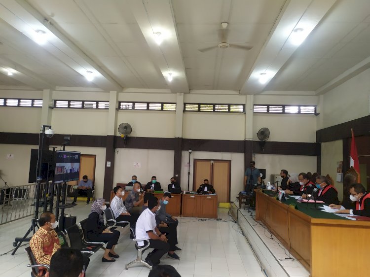 Tujuh saksi dari dinas PUPR Kabupaten Musi Banyuasin (Muba), dihadirkan jaksa Komisi Pemberantasan Korupsi (KPK) RI  di Pengadilan Negeri Palembang/Foto: Yosep Indra Praja
