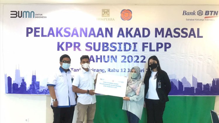 Akad massal KPR Subsidi FLPP serentak di kantor-kantor cabang Bank BTN./Dok