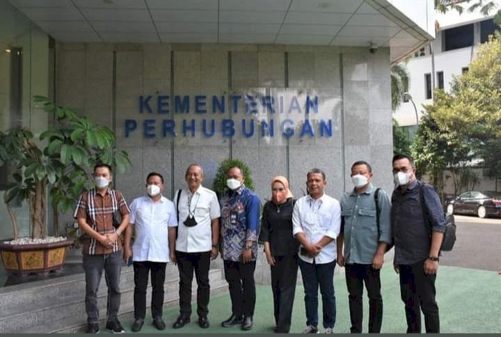 Kunjungan Komisi IV DPRD Provinsi Sumatera Selatan (Sumsel) pekan ke  Kementrian Perhubungan  terkait dorongan DPRD Sumsel realisasi pelabuhan Tanjung Carat, Banyuasin.(ist/rmolsumsel.id)