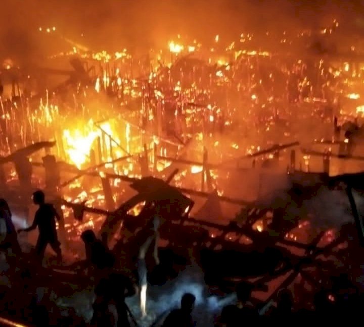 Kebakaran di Sungsang Kabupaten Banyuasin Sumatera Selatan/repro