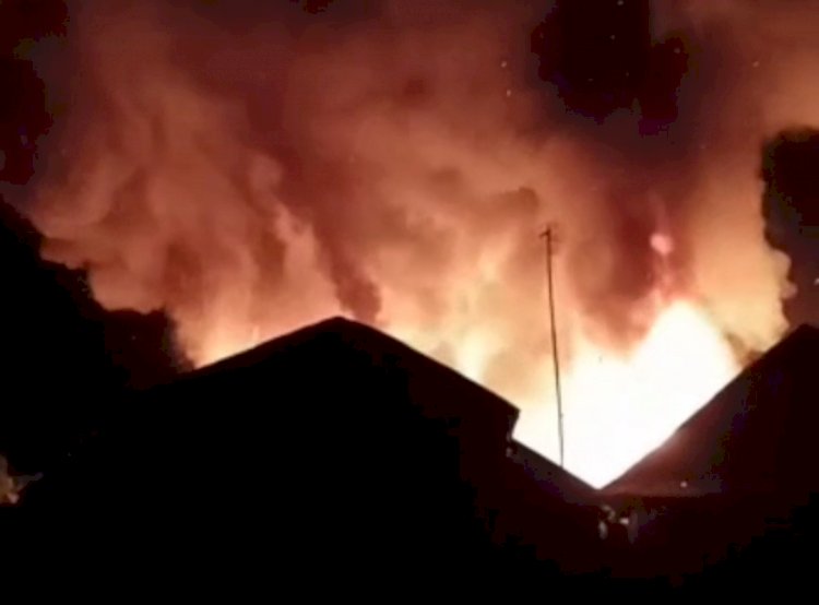 Tangkapan layar dari rekaman video yang dibagikan warga/repro