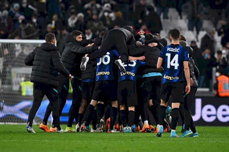 Selebrasi kemenangan Inter Milan usai mengalahkan Juventus/ist