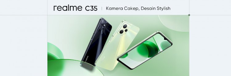 Realme C35 yang mulai dijual di Indonesia. (Istimewa/rmolsumsel.id)