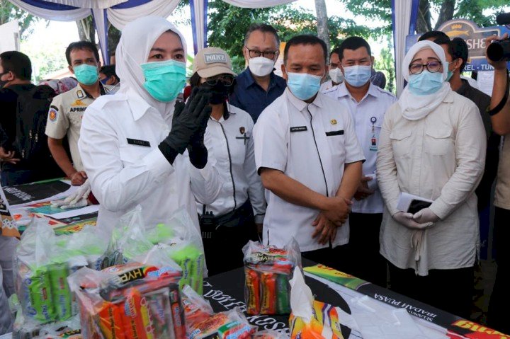 Wakil Walikota (Wawako) Palembang Fitrianti Agustinda apresiasi Bazar Ramadhan/ist