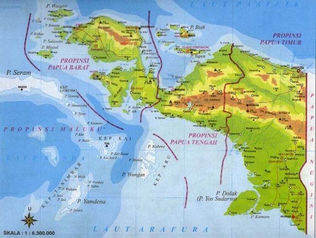 peta provinsi Papua/net