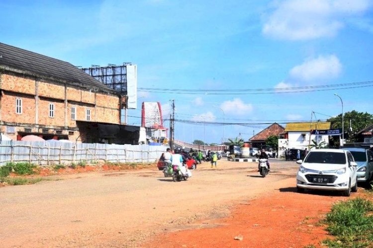 Jalan penghubung Jembatan Musi VI. (ist/rmolsumsel.id)