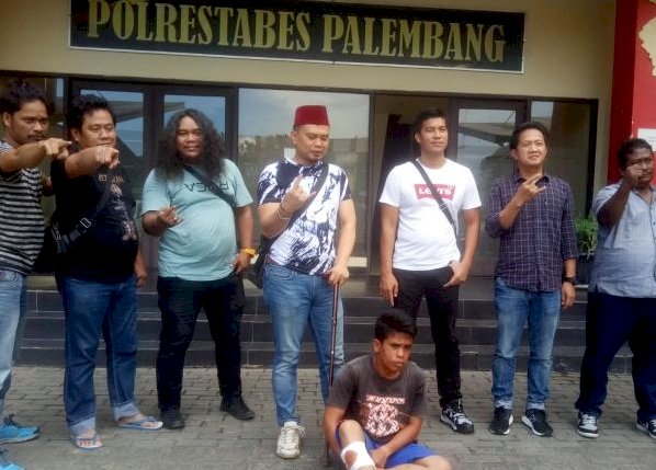 Tim Opsnal Unit Ranmor Sat Reskrim Polrestabes Palembang  berhasil menangkap pelaku penodongan/ist