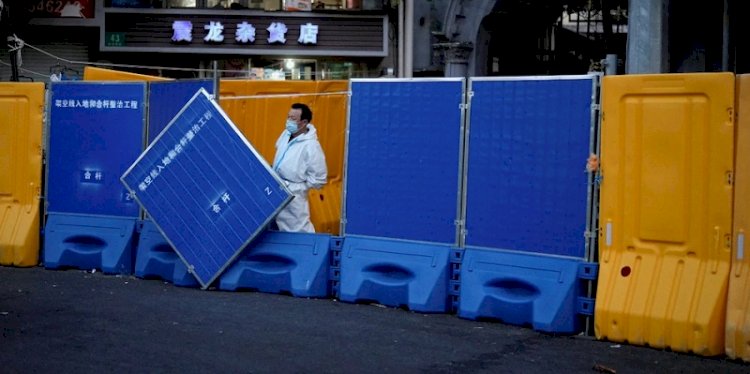 Kondisi lockdown di Shanghai dan sekitarnya. (Istimewa/net)