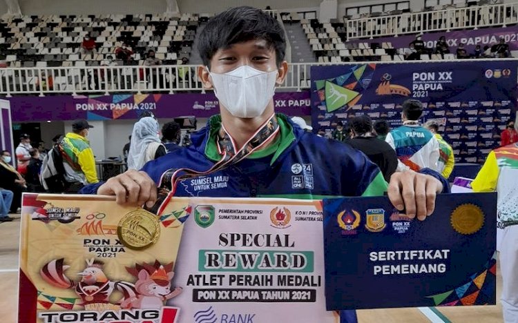 Atlet cabang olahraga senam dari Sumatera Selatan (Sumsel) Fajar Abdul Rohman Al'Ali /ist