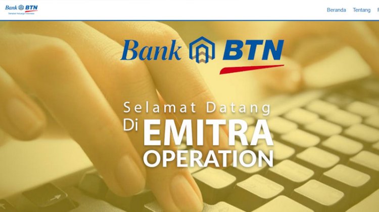Website e-Mitra Operations yang bisa diakses melalui alamat emitra.btn.co.id./Repro