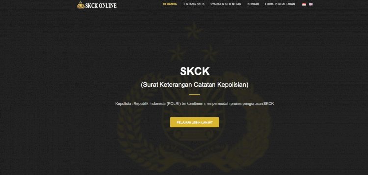 Website pembuatan SKCK Online. (Istimewa/rmolsumsel.id)