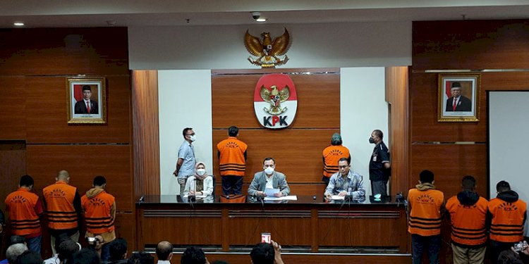 Konferensi pers penetaopan dan penahanan Bupati Bogor Ade Yasin dkk oleh KPK/RMOL