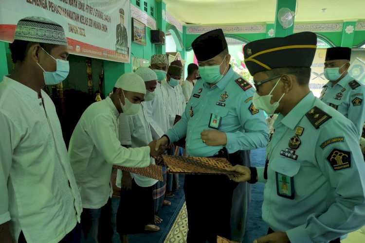 Sebanyak 505 warga binaan Lapas Muara Enim menerima remisi di hari raya Idulfitri. (Noviansyah/RMOLSumsel.id). 